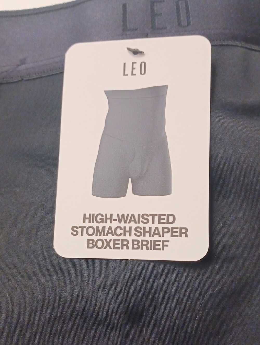 *NWT* LEO High-Waisted Stomach Shaper Boxer Brief - Charcoal Sz Medium